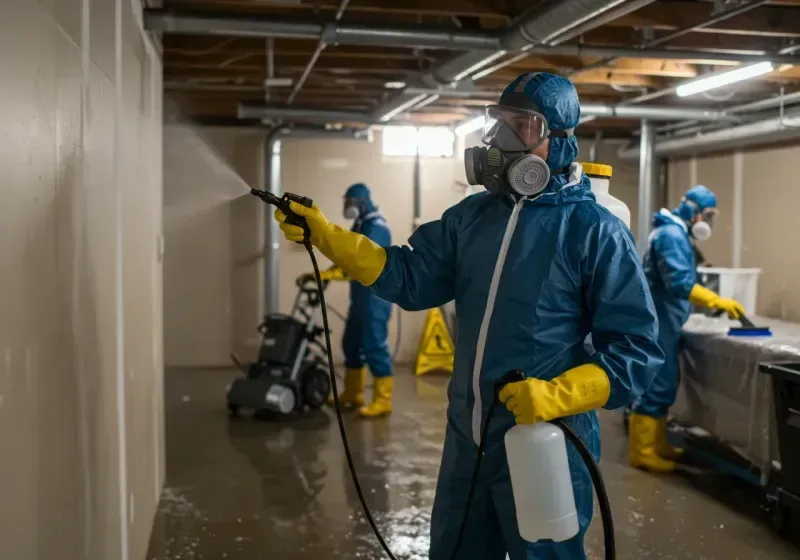 Basement Sanitization and Antimicrobial Treatment process in Wapello County, IA